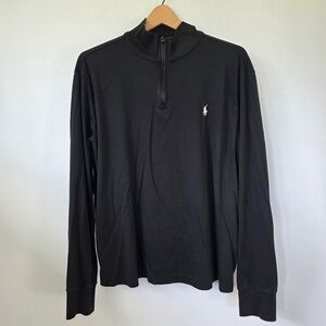 Polo Ralph Lauren Black Quarter-zip Pullover - XL